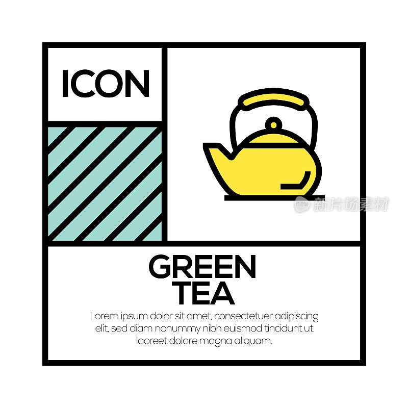 GREEN TEA ICON CONCEPT